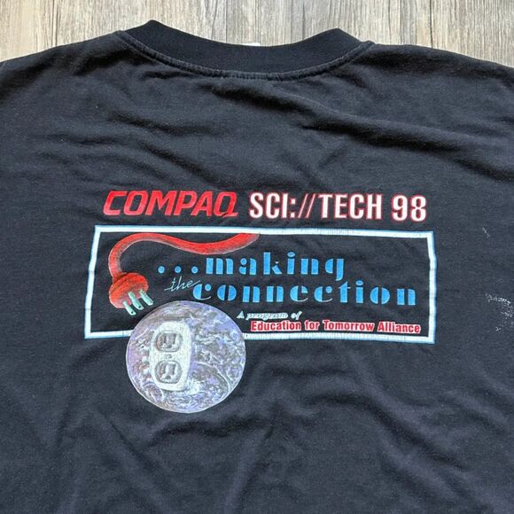 Vintage Compaq Sci://Tech 98 Event Promo Technology T-Shirt Size XL - Picture 2 of 6